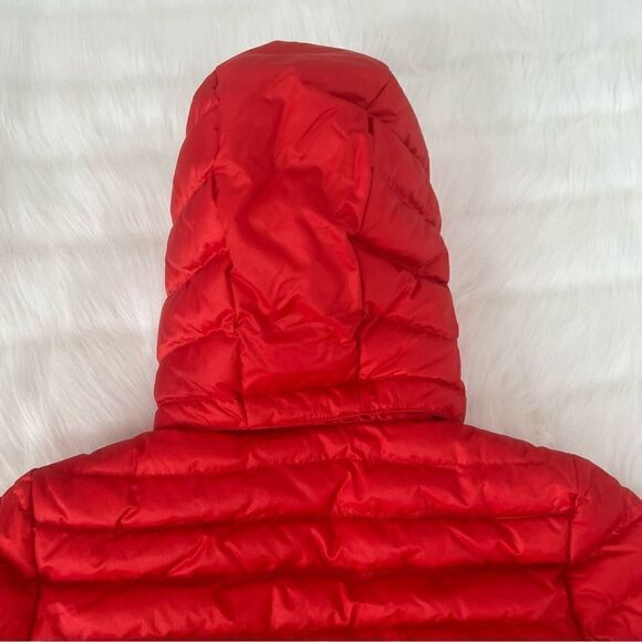 Bogner Kids Orange Red Down Ski Jacket with Hoodie (M) - Picture 10 of 10